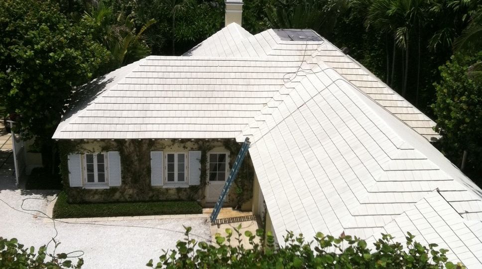 Cleaned tile roof