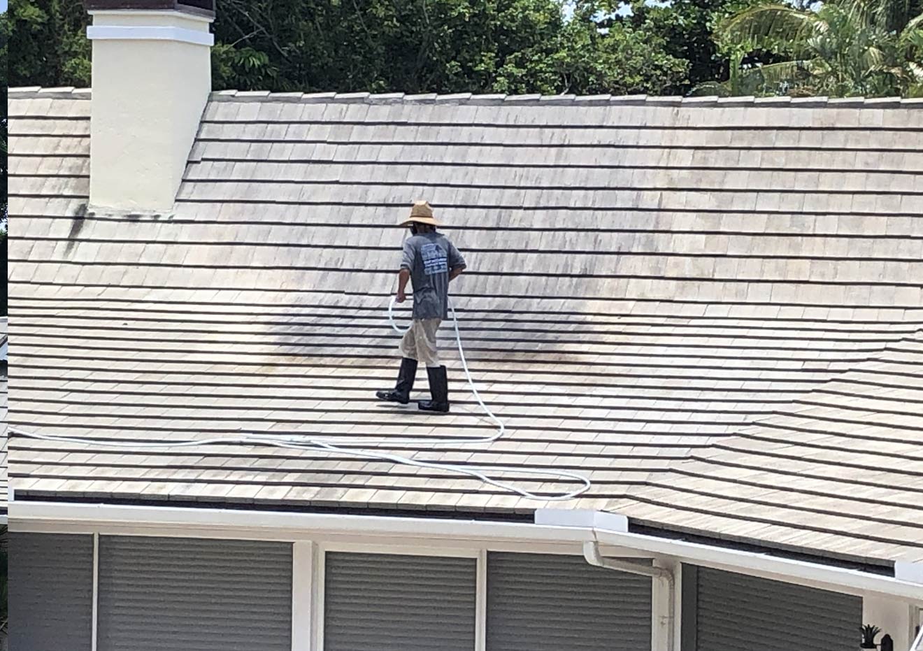 Tile Roof Power Washing